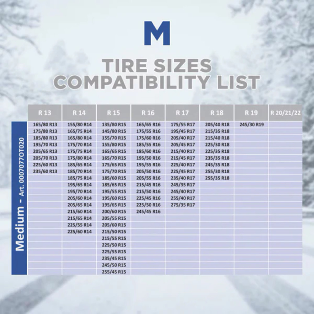 Trova qui la tua misura - Tabelle applicative calze da neve