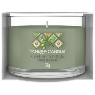 La candela Olive Cypress è una fragranza sofisticata e avvolgente che porta con sé l'essenza della natura mediterranea. Le note di testa si aprono...