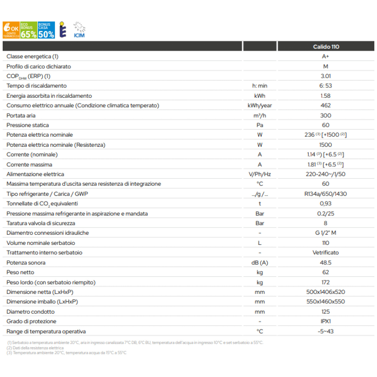 Il Calido 110 è uno scaldacqua a pompa di calore progettato per garantire efficienza, risparmio energetico e comfort, con un design compatto ed...