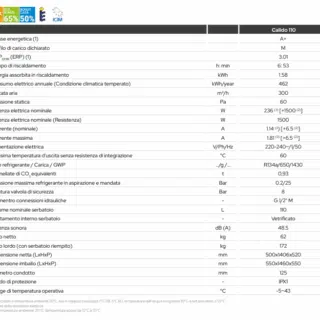 Il Calido 110 &egrave; uno scaldacqua a pompa di calore progettato per garantire efficienza, risparmio energetico e comfort, con un design compatto ed...