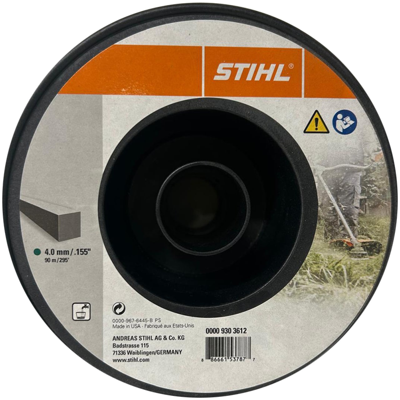 STIHL Fili a sezione quadrata, modello Bobina 4 mm x 90,0 m, sono una soluzione di alta qualità per il taglio di erbacce e la pulizia del sottobosco....