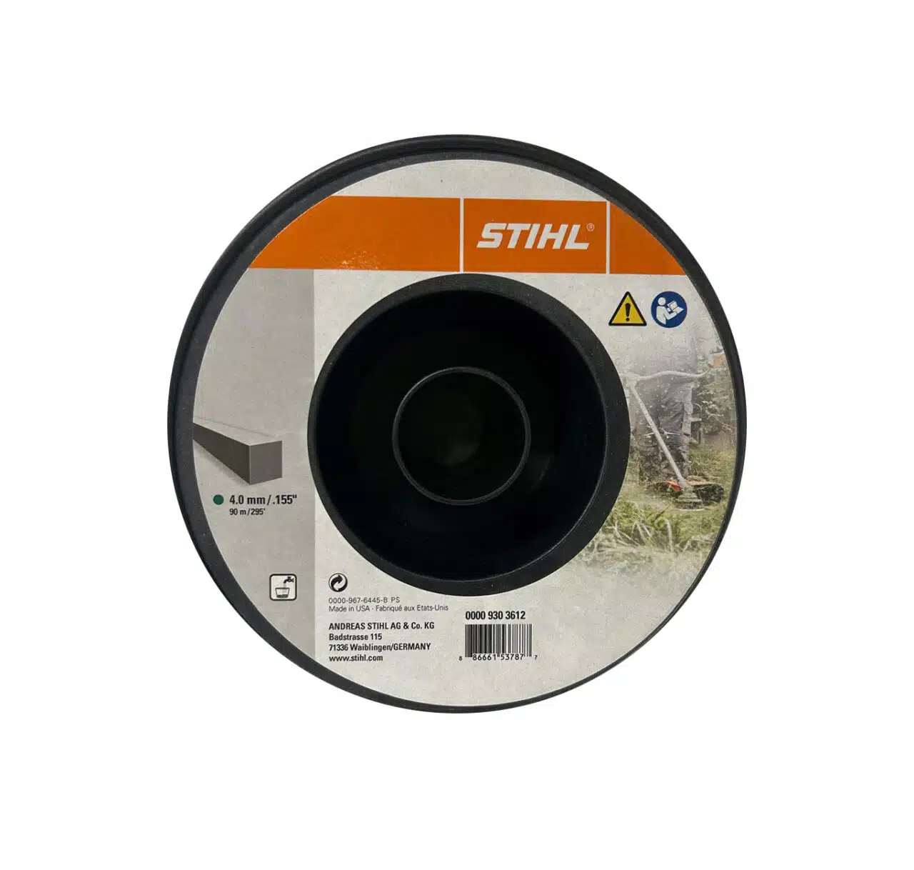STIHL Fili a sezione quadrata, modello Bobina 4 mm x 90,0 m, sono una soluzione di alta qualità per il taglio di erbacce e la pulizia del sottobosco....