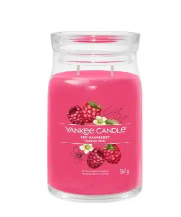 Immergiti nell'aroma irresistibile delle fresche e succose lamponi con la candela Yankee Candle Red Raspberry. Questa fragranza vivace e fruttata...