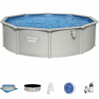 Se desideri una piscina che unisca praticit&agrave;, robustezza e design elegante, la Bestway HYDRUM Set Piscina 4,60m x 1,20m &egrave; la soluzione ideale per...