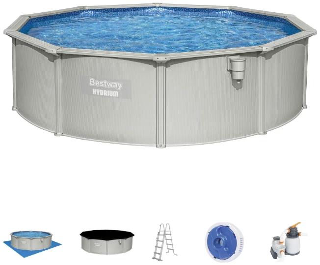 BESTWAY PISCINA HYDRIUM 4,60M X 1,2M Se desideri una piscina che unisca praticità, robustezza e design elegante, la Bestway HYDRUM Set Piscina 4,60m x 1,20m è la soluzione ideale per...