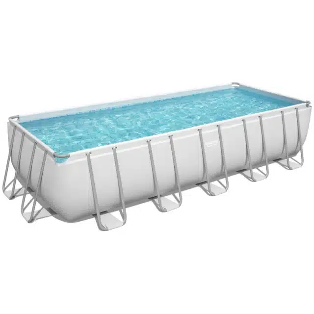 Trasforma il tuo giardino in una vera oasi di relax con questa piscina rettangolare da 6,40 x 2,74 metri, completa di sistema di filtrazione incluso....