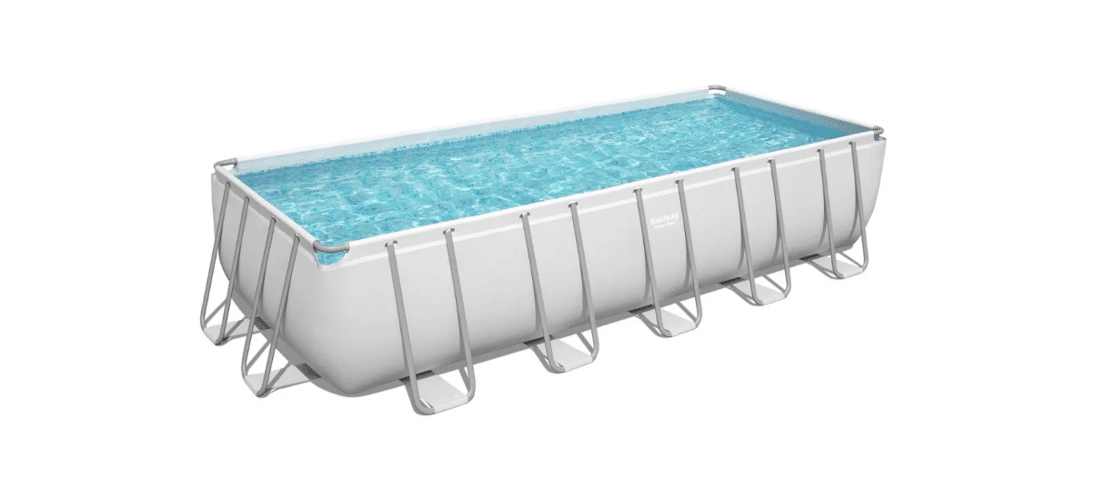 PISCINA RETTANGOLARE 6,40MX2,74M Trasforma il tuo giardino in una vera oasi di relax con questa piscina rettangolare da 6,40 x 2,74 metri, completa di sistema di filtrazione incluso....