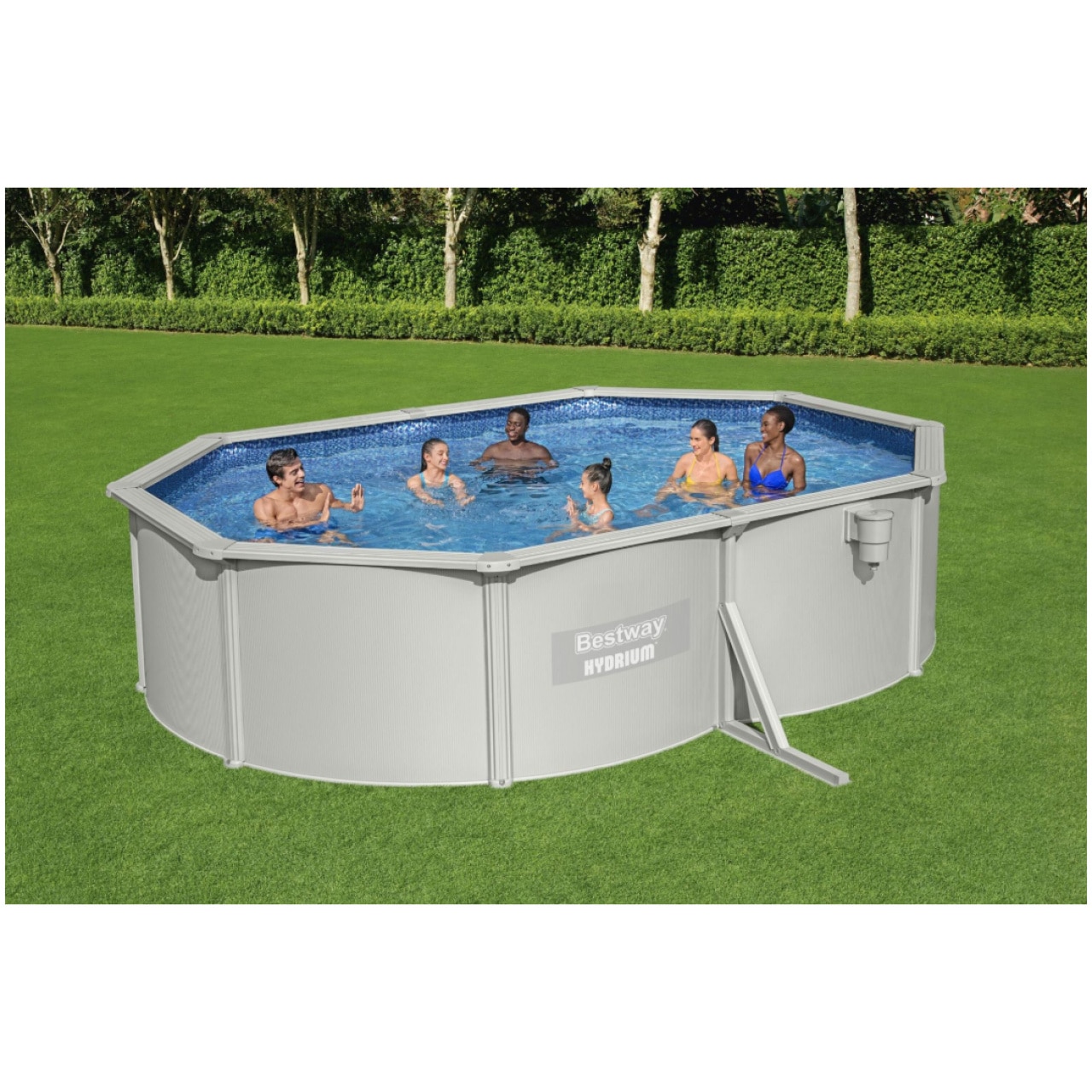 Se stai cercando una piscina resistente, elegante e che non richieda di essere smontata a fine stagione, la Bestway Hydrium Ovale 5,00 x 3,60 x 1,20...