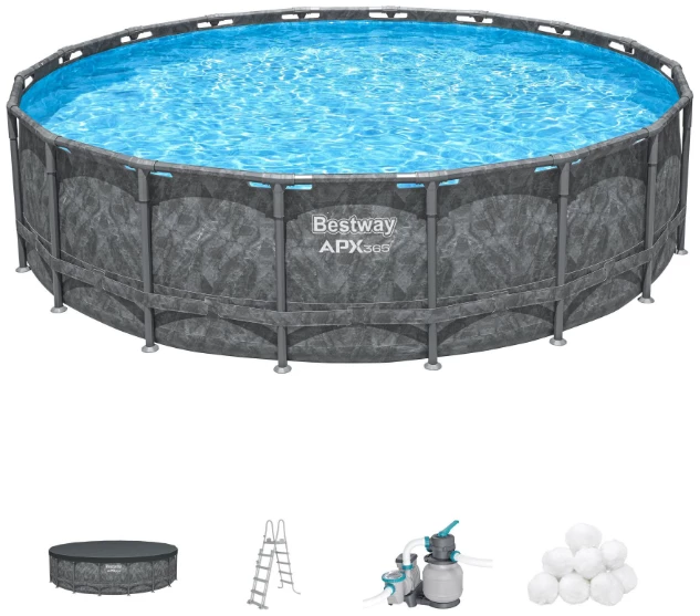BESTWAY PISCINA APX 365 ROT. 5,49MX1,32M Quando si parla di piscine fuori terra, la Bestway APX 365 rotonda da 5,49 metri di diametro rappresenta il top della categoria per chi desidera un...