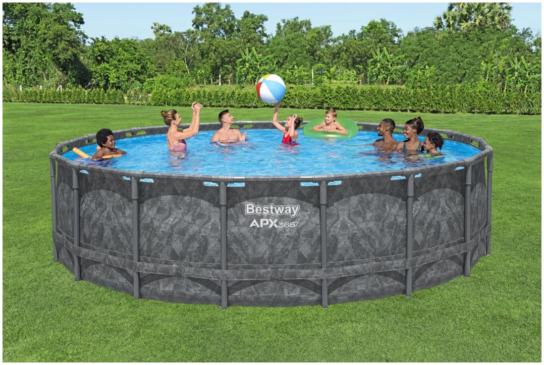 BESTWAY PISCINA APX 365 ROT. 5,49MX1,32M Quando si parla di piscine fuori terra, la Bestway APX 365 rotonda da 5,49 metri di diametro rappresenta il top della categoria per chi desidera un...