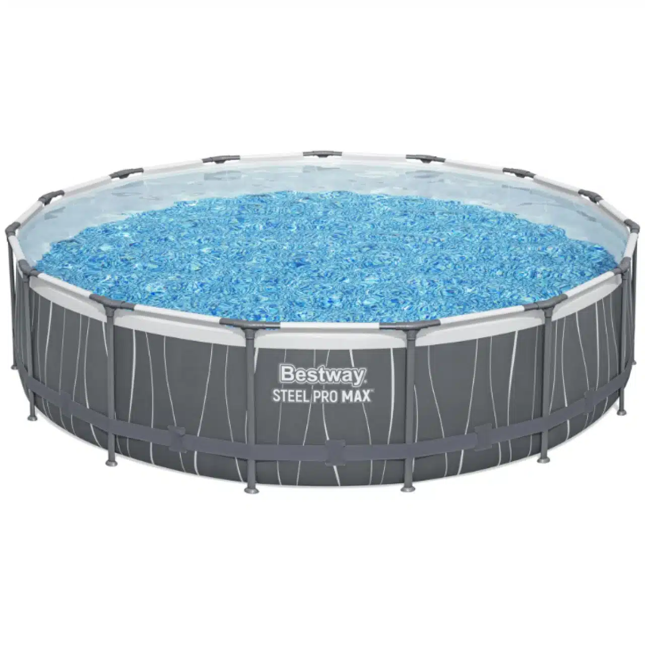 Scopri il piacere dell'estate direttamente nel tuo giardino con la piscina fuori terra Bestway⌐ Steel Pro MAXT con luce LED, un modello spazioso,...