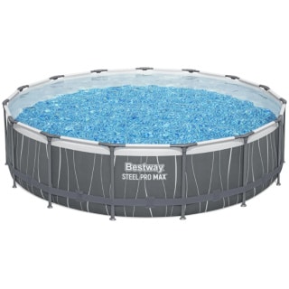 Scopri il piacere dell'estate direttamente nel tuo giardino con la piscina fuori terra Bestway® Steel Pro MAXT con luce LED, un modello spazioso,...