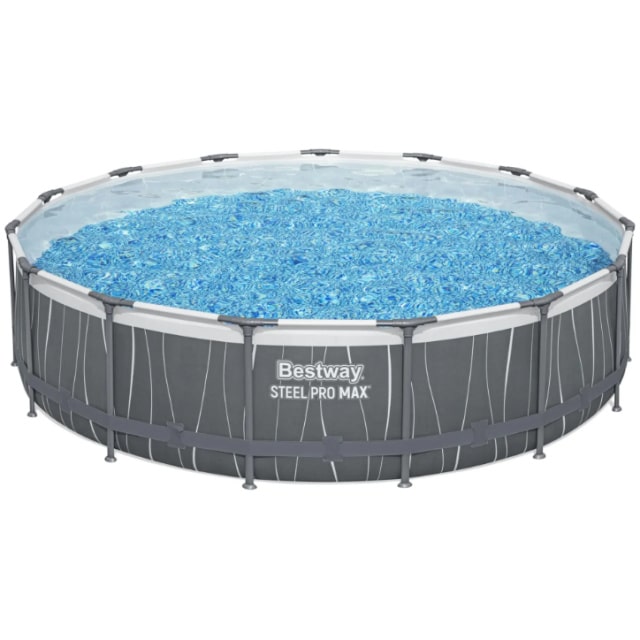 Scopri il piacere dell'estate direttamente nel tuo giardino con la piscina fuori terra Bestway⌐ Steel Pro MAXT con luce LED, un modello spazioso,...
