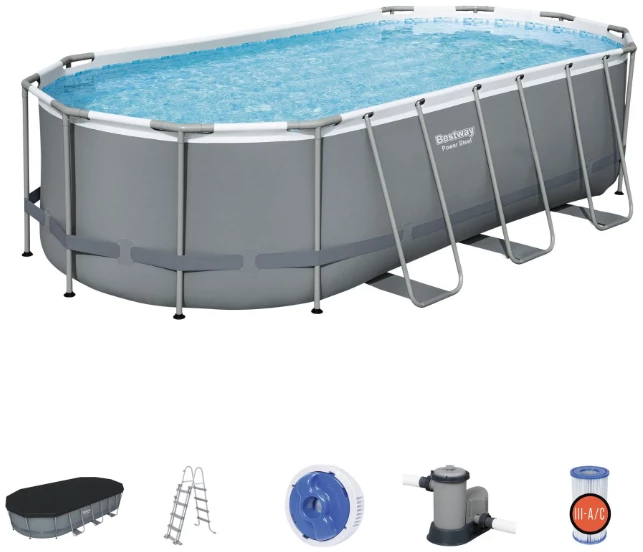 BESTWAY PISCINA STEEL PRO MAX OVALE CM.610X366X122 Quando arriva l'estate, non c'è niente di meglio che avere una piscina in giardino per rinfrescarsi, rilassarsi e divertirsi in compagnia. La Bestway...