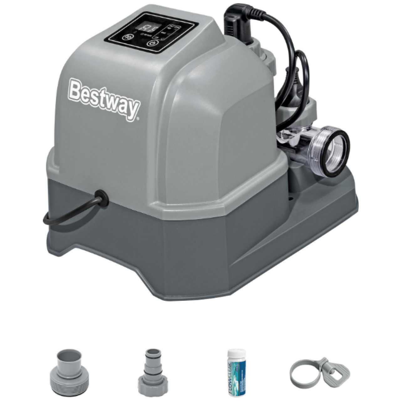Con il clorinatore a elettrolisi Bestway da 6 g/h, la manutenzione della tua piscina diventa finalmente semplice, automatica e naturale. Grazie alla...