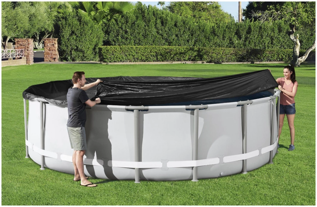 BESTWAY COPRIPISCINA STEEL PRO MAX CM.488 E HYDRUM CM.457 Proteggere la tua piscina fuori terra è fondamentale per mantenerla pulita e pronta all'uso ogni giorno. Il copripiscina Bestway è la soluzione...