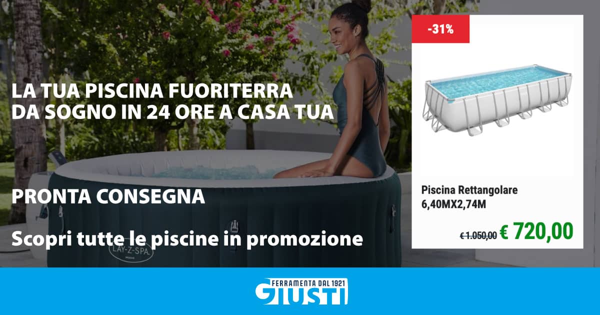 ESTATE 2025: PISCINE SUPER OFFERTA LA TUA PISCINA FUORITERRA DA SOGNO IN 24 ORE A CASA TUA