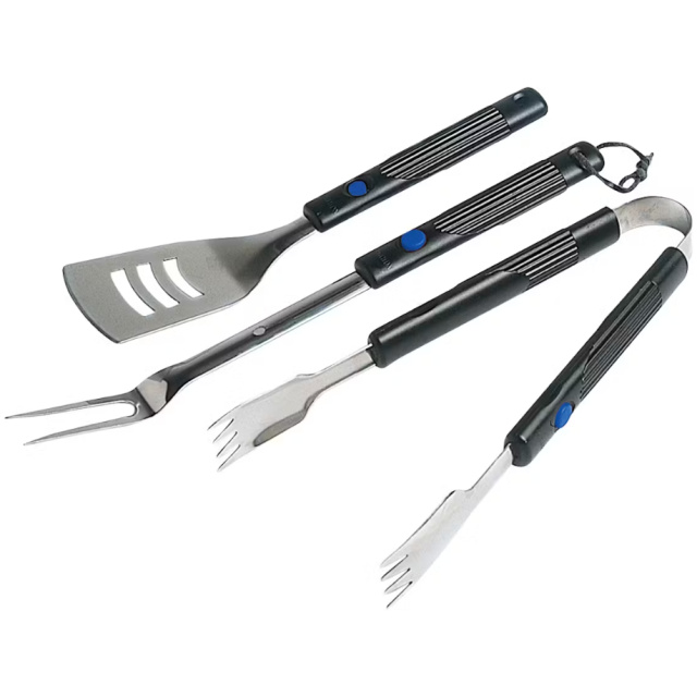 Il piacere di cucinare all'aperto passa anche dagli strumenti giusti. Il Kit Utensili Campingaz estensibili  pensato per rendere ogni grigliata pi...
