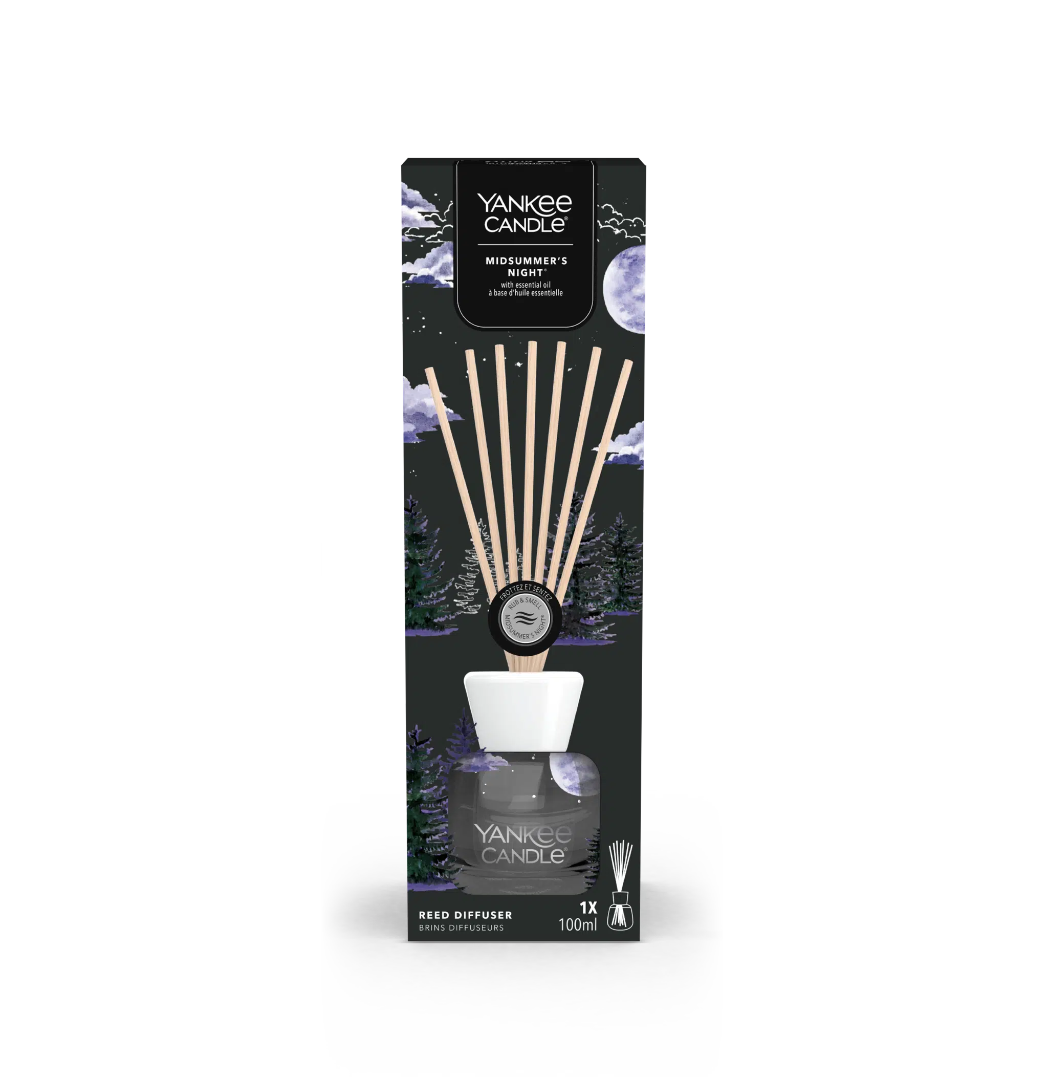 YANKEE CANDLE REED DIFFUSER MIDSUMMERS NIGHT Porta l'atmosfera di una notte d'estate direttamente nella tua casa con il diffusore a bastoncini Yankee Candle Reed Diffuser - Midsummer's Night....