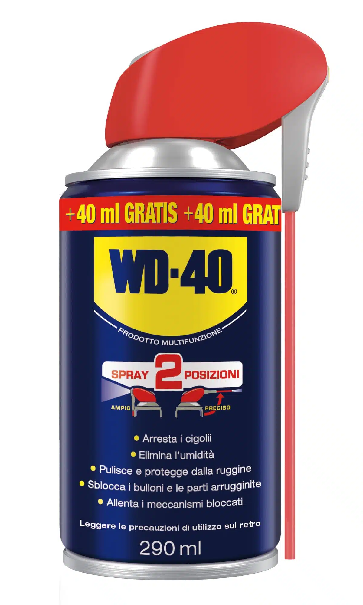 WD-40 COMPANY WD 40 DOPPIA POSIZIONE 250ML+40ML Un piccolo grande alleato per ogni tipo di manutenzione: il WD-40 Doppia Posizione nel pratico formato da 250 ml + 40 ml omaggio è la soluzione...
