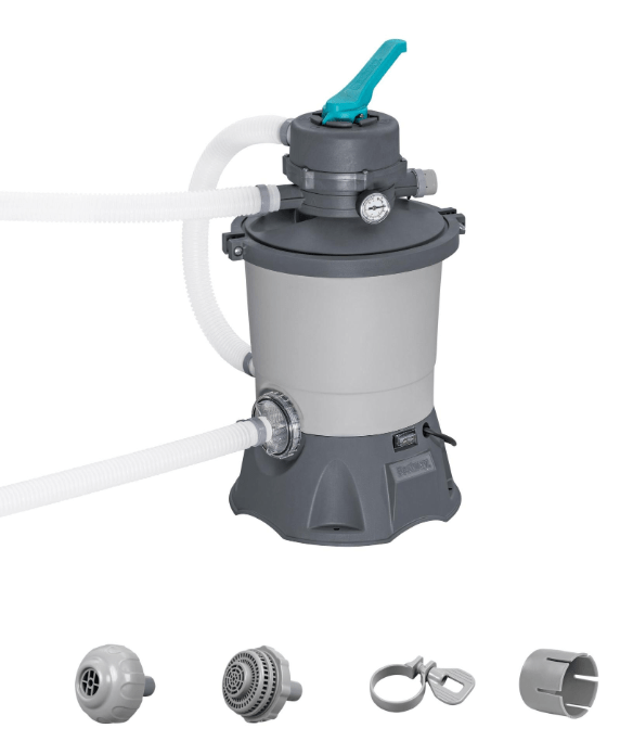 BESTWAY FILTRO SABBIA DA 3.596 L/H La pompa di filtraggio a sabbia Bestway da 3.596 L rappresenta la scelta ideale per chi desidera trasformare la manutenzione della propria piscina in...