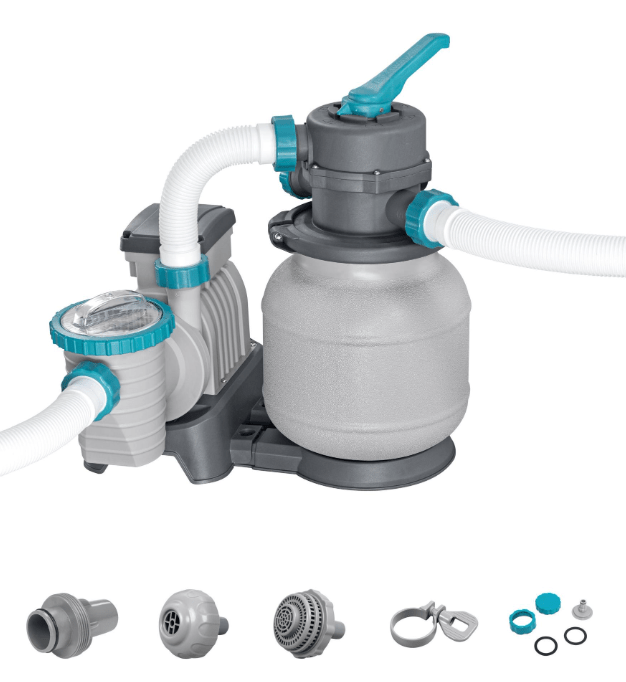 BESTWAY FILTRO SABBIA DA 6.056 L/H La pompa di filtraggio a sabbia Bestway da 6.056 L rappresenta l'evoluzione naturale per chi cerca un'acqua sempre limpida e sicura nella propria...