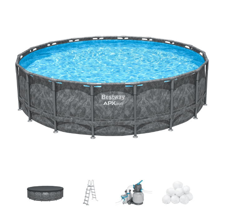 BESTWAY PISCINA APX 365 ROT. 5,49MX1,32M Quando si parla di piscine fuori terra, la Bestway APX 365 rotonda da 5,49 metri di diametro rappresenta il top della categoria per chi desidera un...