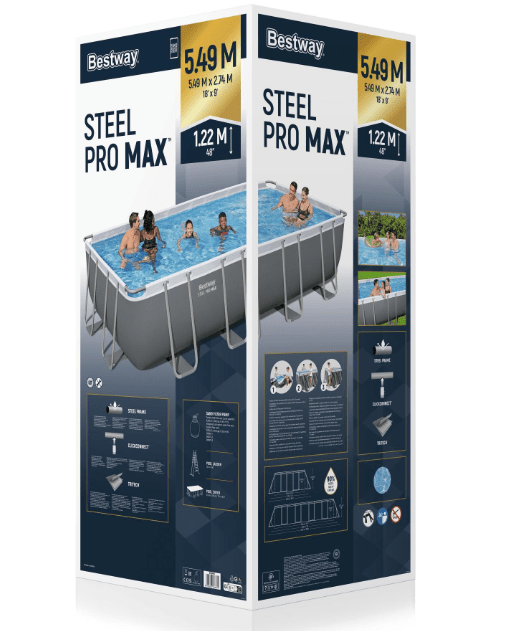 BESTWAY PISCINA STEEL PRO MAX RETT.CM549X274X122 Se stai cercando il perfetto equilibrio tra solidità, stile e un prezzo imbattibile, la Steel Pro MAX è la risposta definitiva. Questa piscina fuori...