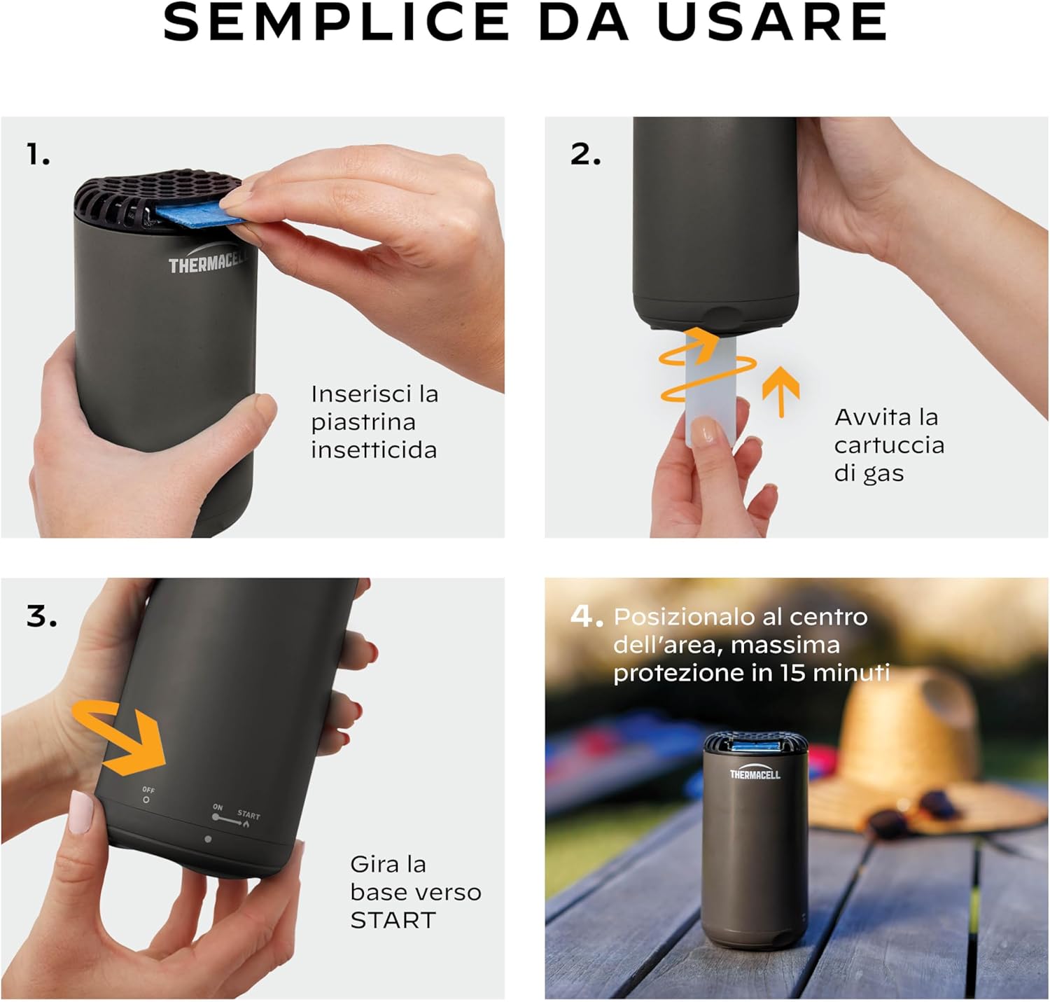 THERMACELL DIFFUSORE ANTIZANZARE GIALLO Quando parliamo di vivere e valorizzare gli spazi all'aperto, che si tratti del dehors di un hotel di lusso, di un evento aziendale o del giardino di...