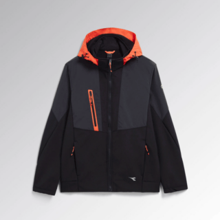 Prodotti in promozione 458 La giacca Diadora Softshell Hybrid nella grintosa tonalità Nero rappresenta la perfetta evoluzione dell'abbigliamento tecnico moderno, fondendo la...