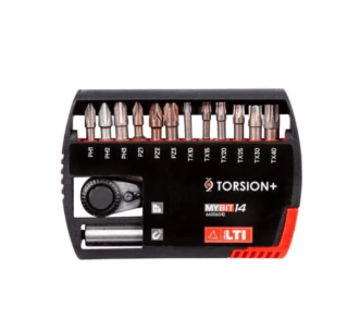 Assortimento professionale da 14 pezzi con inserti TORSION in acciaio CrSiMoV, cricchetto reversibile e portainserti magnetico. Progettato per...