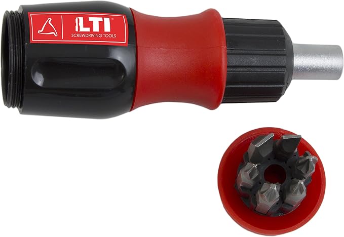 KRINO GIRAVITE A CRICCHETTO NANO 7 IN 1 1/4" Giravite portainserti compatto con meccanica a cricchetto reversibile a 24 denti e assortimento di 7 inserti 1/4". Ideale per avvitare in spazi...