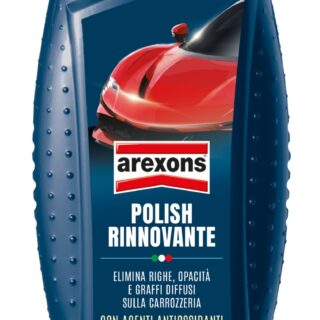Polish rinnovante in flacone da 500 ml per ripristinare la lucentezza di vernici opacizzate e molto usurate. Formulazione a base di cariche...
