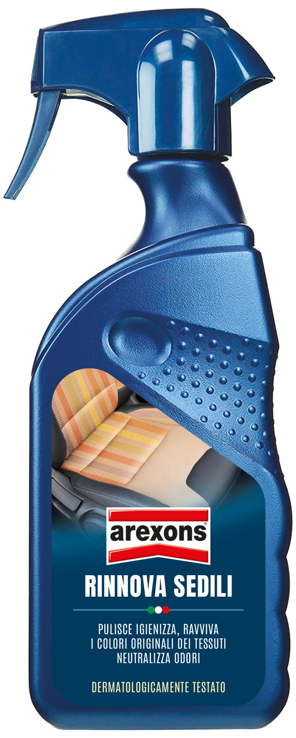 AREXONS SMASH RINNOVA SEDILI - ML 400 Detergente specifico per tutti i tessuti dell'auto: pulisce a fondo, rinnova i colori e neutralizza odori di fumo e animali. Confezione pratica in...