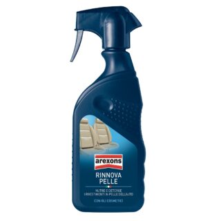 Detergente e nutriente spray per sedili e rivestimenti in pelle dell'auto. Formula a base di oli cosmetici e cere che pulisce, nutre e mantiene...