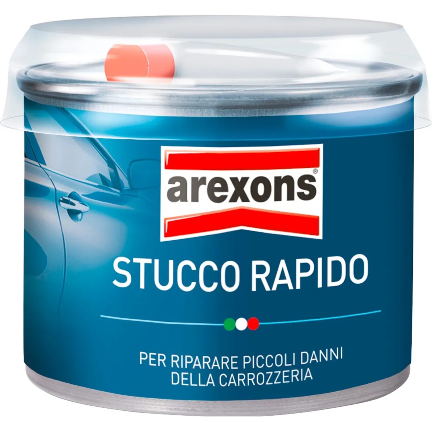 AREXONS STUCCO RAPIDO GR 200 Stucco bicomponente per carrozzeria in pasta, grigio chiaro, confezione 200 g con tubetto catalizzatore da 10 g. Adatto per riempire fori e fessure...