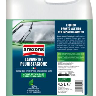 Liquido lavavetri pronto all'uso in tanica da 4,5 L, pulisce e sgrassa parabrezza e vetri rimuovendo unto, smog, polvere e insetti senza lasciare...