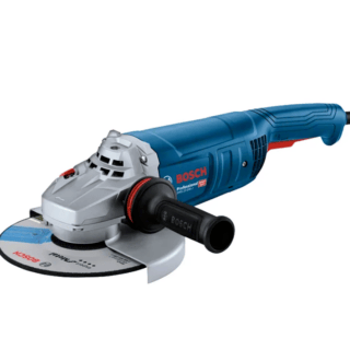Smerigliatrice angolare elettrica professionale da 2.200 W per dischi Ø 230 mm, progettata per lavori pesanti su metallo e cantieri. Corpo con...