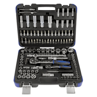 Valigetta di utensili da 108 pezzi JBM in acciaio Cr-V per manutenzione auto, moto e bricolage. Utensili organizzati in valigetta termoformata con...