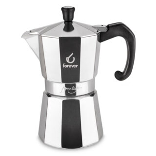 Caffettiera moka in alluminio alimentare da 1 tazza (circa 68 ml) con finitura lucida, guarnizione in silicone e parti smontabili. Ideale per...