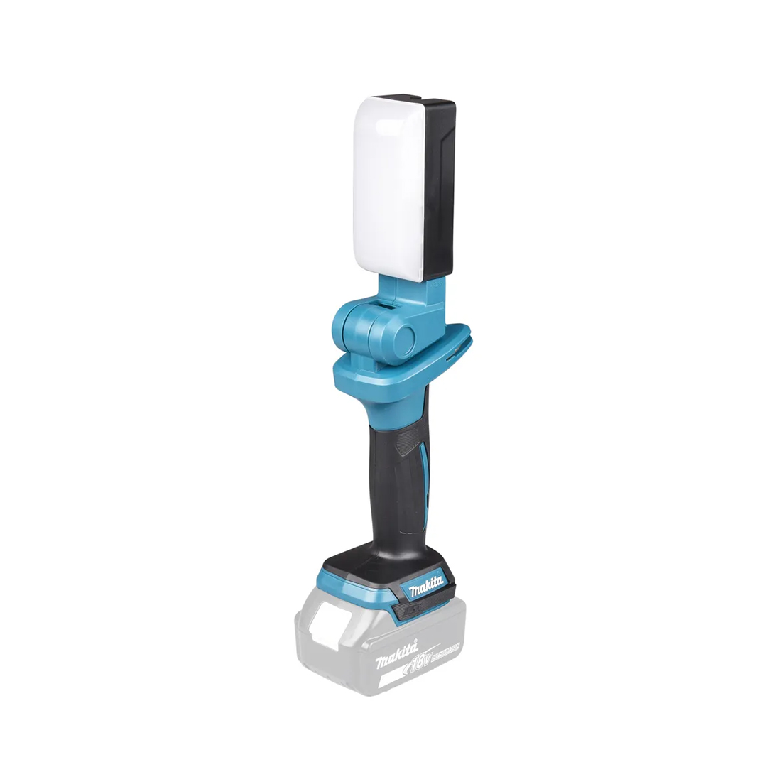 MAKITA TORCIA 18V LED 500LM DML816X Lampada portatile a batteria Makita LXT 14,4/18 V con 18 LED, tre livelli di intensità e testa orientabile. Diffusore rimovibile e gancio estraibile...