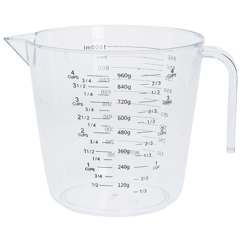TOGNANA PORCELLANE S.P.A BROCCA GRADUATA 1000 ML MYTHOS Brocca graduata in polistirene da 1 L: misurino leggero e pratico pensato per uso domestico e professionale. Versione codice WI9AK20UTEN, disponibile...