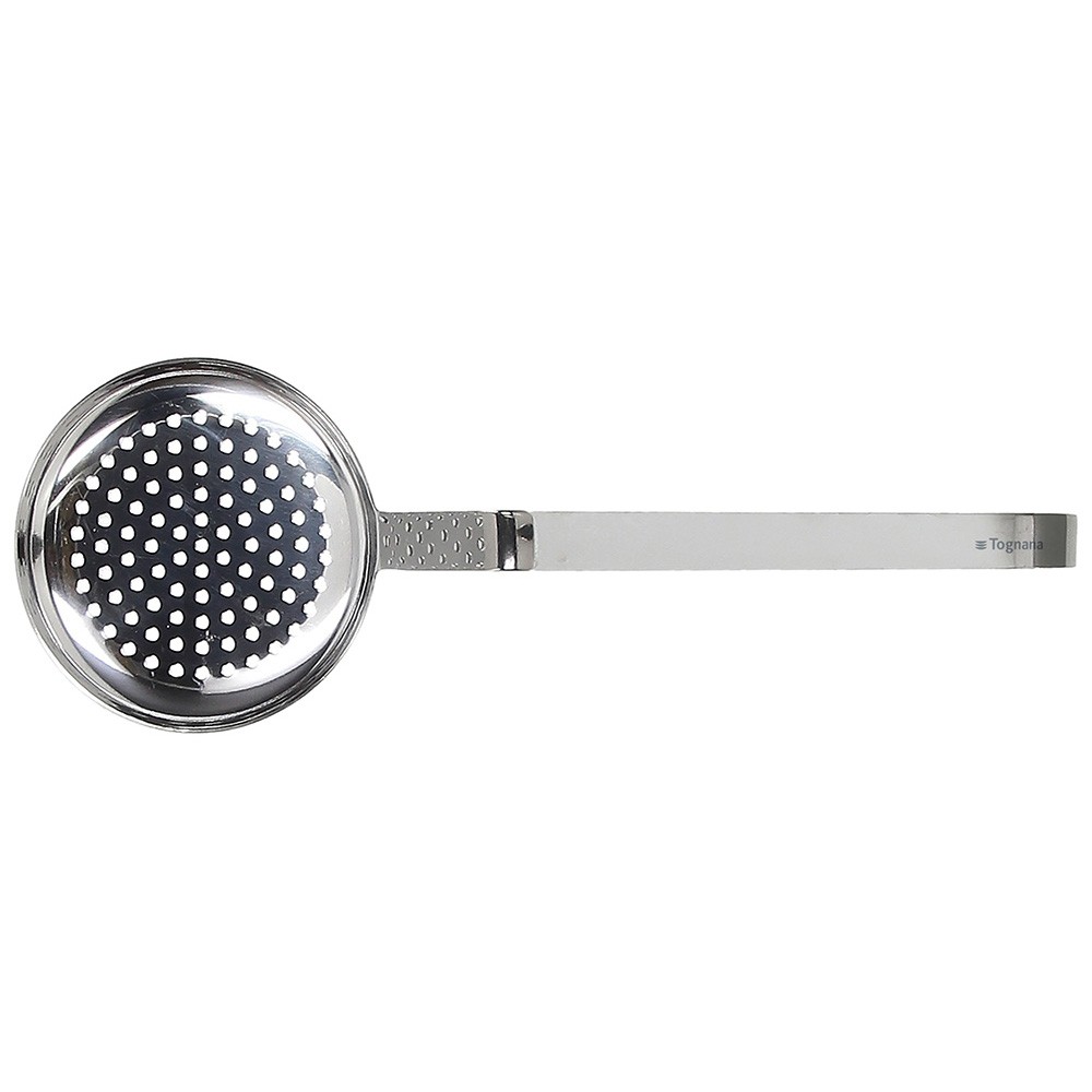 TOGNANA PORCELLANE S.P.A SCHIUMAROLA LUCIDO A SPECCHIO Schiumarola in acciaio inox della linea Riflex Tools: robusta, con manico ergonomico in acciaio e compatibile lavastoviglie, adatta a uso...