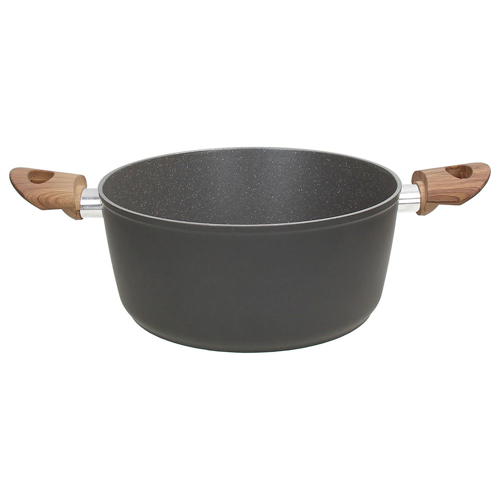 CASSERUOLA 2M CM24 GRANCUCINA Casseruola Great Stone da 24 cm in alluminio con rivestimento antiaderente rinforzato e fondo ad alto spessore. Capacità 4 L; compatibile con piani a...