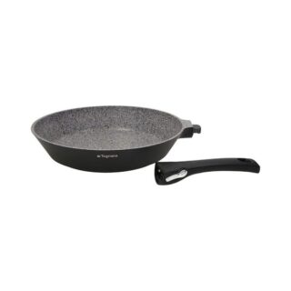 Padella extrafonda 28 cm della linea Ambiziosa: corpo in fusione d'alluminio con fondo spesso e rivestimento antiaderente effetto granito rinforzato...