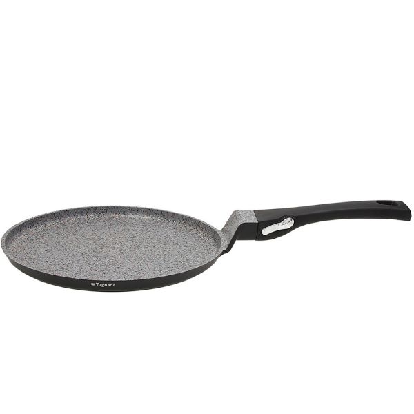 CREPIERA CM26 AMBIZIOSA Crepiera Tognana Ambiziosa da 26 cm con corpo in alluminio e interno antiaderente effetto granitato. Manico soft-touch removibile per risparmio di...