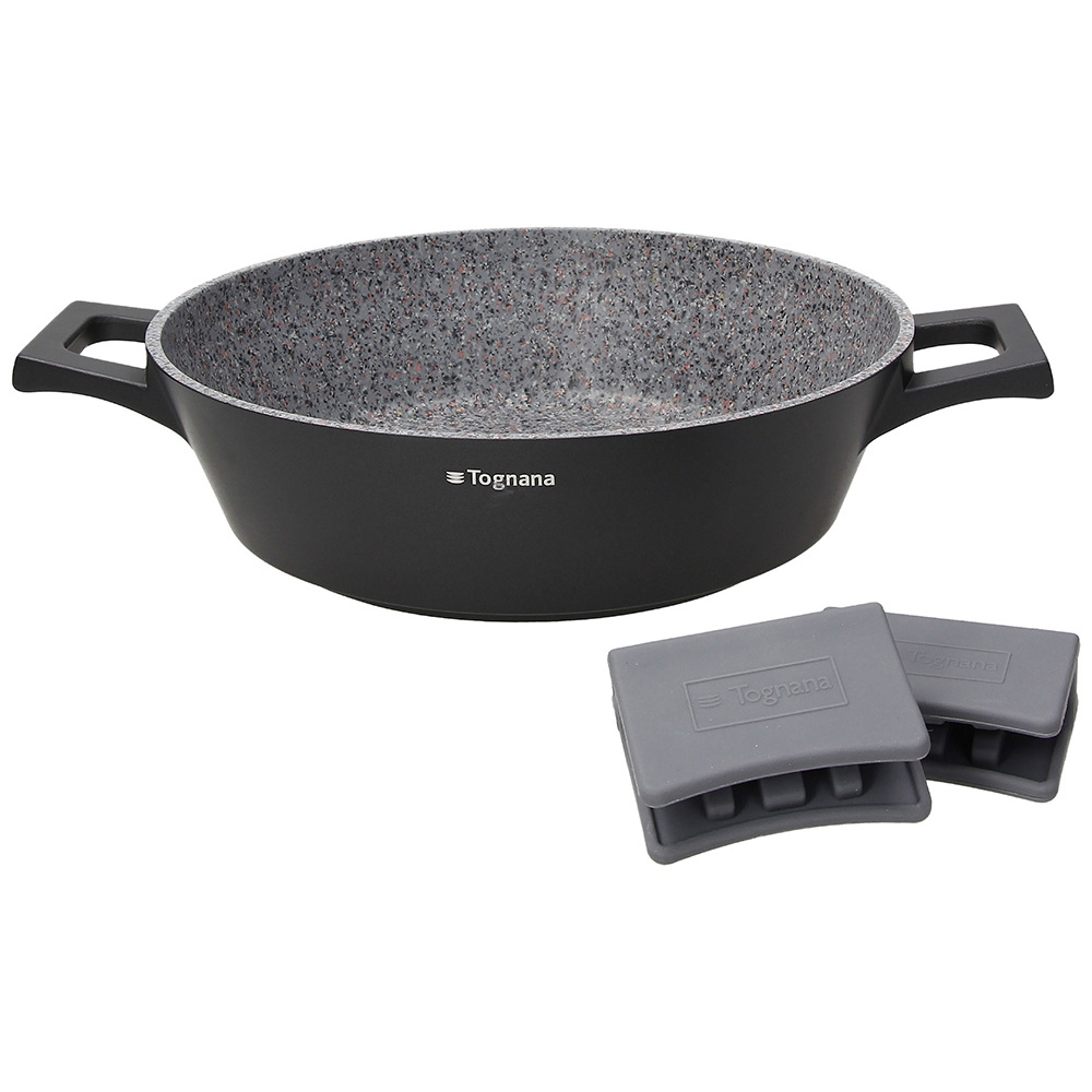 TEGAME 2M CM32+PRESINE AMBIZIOSA Tegame 32 cm in alluminio pressofuso della linea Ambiziosa, capacità 5,5 L, rivestimento antiaderente effetto granito a 4 strati rinforzato con...