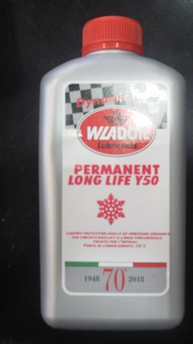 SOLDA' VLADIMIRO SPA W.PERMANENT LONG LIFE R50 1 LT Fluido antigelo a base di glicole etilenico con tecnologia OAT, formulato per protezione anticorrosiva e lunga durata dei circuiti di raffreddamento....