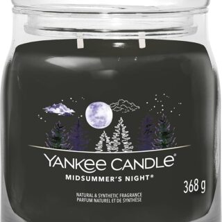 Candela profumata Yankee Candle Midsummer's Night in giara media Signature (368 g) con due stoppini e blend di cera a base vegetale. Fragranza...