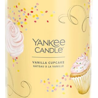 Candela profumata Yankee Candle Vanilla Cupcake in vaso di vetro Signature Large Tumbler da 567 g. Fragranza dolce e cremosa con note di limone e...